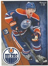 TAYLOR HALL FATHEAD TRADEABLES EDMONTON OILERS LOGO REMOVABLE DECAL 2014-15 #48