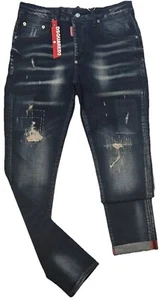 DSQUARED2 LIMITED EDITION Mens Blue Jeans Distressed Stretch Wash 50-34/36” Inch - Picture 1 of 17
