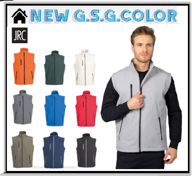 JRC Gilet Tarvisio Homme En Doux Shell A Deux Couches Avec Traitement Hydrofuge - Photo 1/1