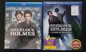 Sherlock Holmes (Blu-ray Disc, 2010) And GAME OF SHADOWS BLU-RAY  - Picture 1 of 13