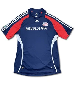 VINTAGE ADIDAS NEW ENGLAND REVOLUTION JERSEY Mens XL 2006 MLS SOCCER BLUE - Picture 1 of 9