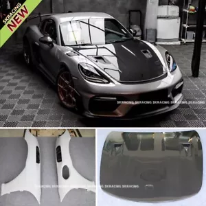 For Porsche 718 981 NEW Style GT4 RS Exterior Body Kits Front Hood panels Fender - Picture 1 of 14