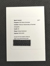 Ricky Henderson 2023 Panini Chronicles AP Boys Of Summer On Card Auto Redemption