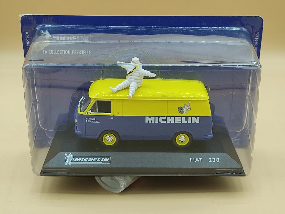 1/43 Fiat 238 Van Bleu & Jaune 1969 Michelin IXO Altaya - Photo 1/3