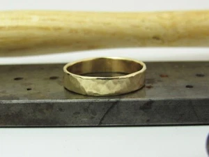 Wedding band. 14k yellow gold Wedding ring for men/women. Gold wedding band. - Picture 1 of 10