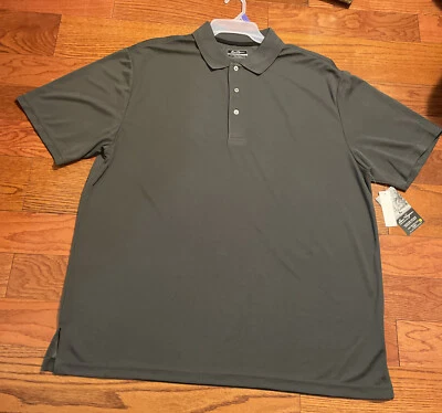 NWT Mens Ben Hogan Gray Short Sleeve Pull Over Collared Golf Shirt Size 2XL - Image 1 of 4