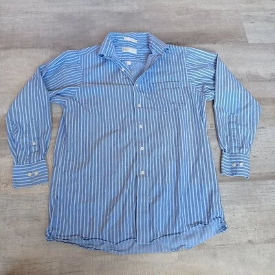 Camisa Michael Kors Adulto Mediana Azul y Blanco Rayas Abotonadas Manga Larga Para Hombre Foto 1 de 4