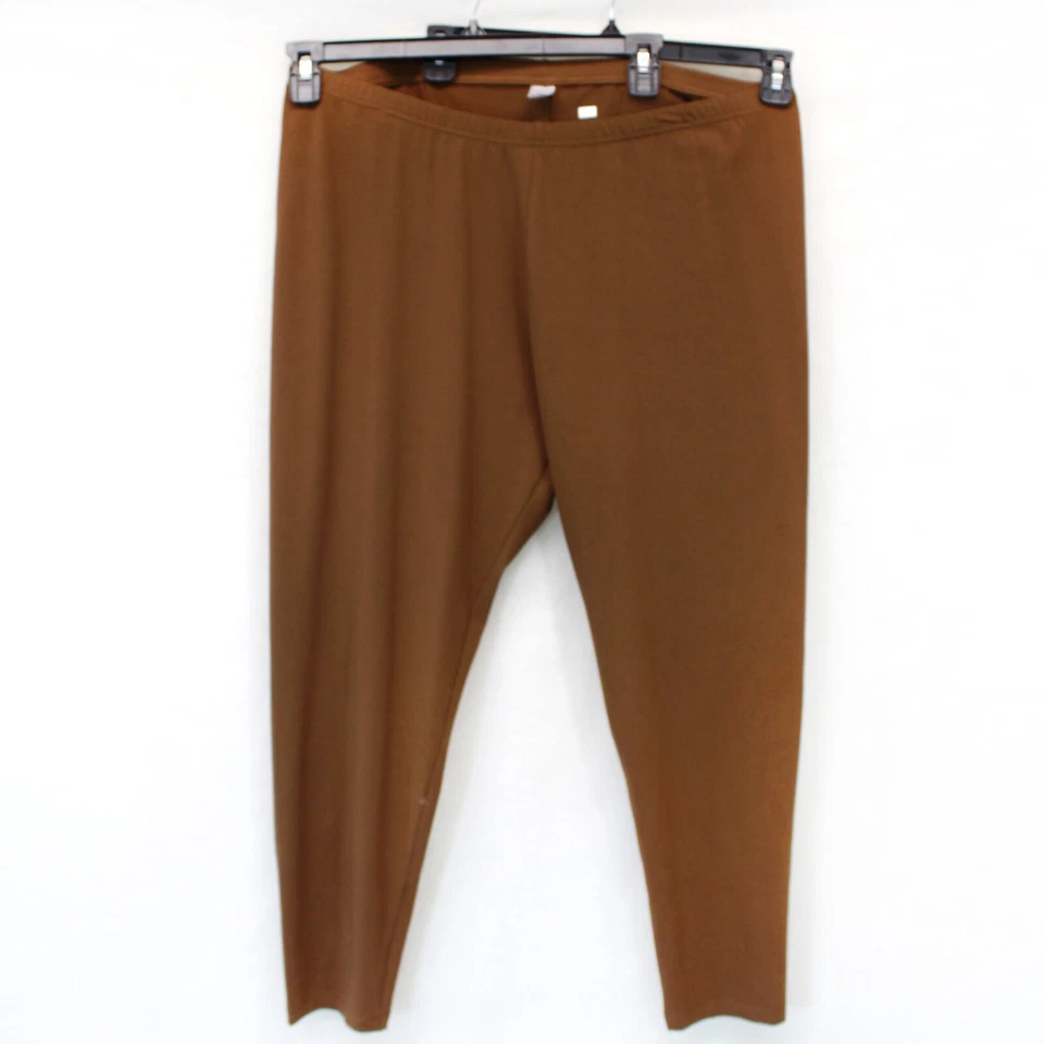 J. Jill J.Jill Plus Caoba Ajustado Pima Tobillo Leggings Elastizados Cintura Pantalones 2X Foto 1 de 4