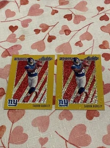 2018 ABSOLUTE INTRODUCTIONS X 2 SAQUON BARKLEY GOLD SPARKLE RC SP Eagles - Picture 1 of 22