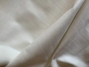 White Basket Weave Textured 100% Linen Fabric - Picture 1 of 6
