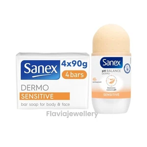 Sanex Dermo Sensitive Hypoallergenic Soap Bars + Roll On - Picture 1 of 3