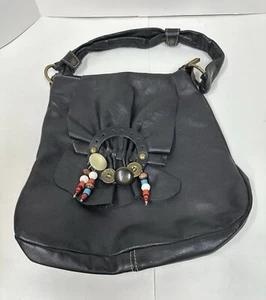 AMERAI Tasche Handtasche schwarz Echtleder Schultern groß Made in Italy - Bild 1 von 6