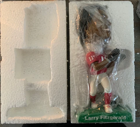 Rare 2004 SGA Larry Fitzgerald Arizona Cardinals Bobblehead w/ Box Cover