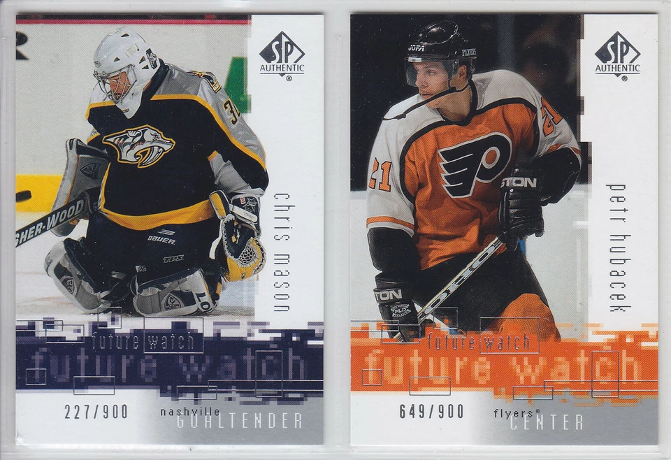 2000-01 SP AUTHENTIC HOCKEY ROOKIE RC #91-135 FUTURE WATCH /900 FINISH SET U PIC - Image 1 of 1