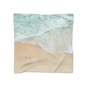 Beach Sand and Surf 25x25 and 50x50 inch Poly Scarf - Picture 1 of 7