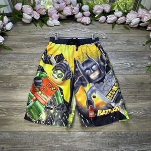 Vintage Batman Swim Trunks Boy's Size 10-12 Large Y2K 2009 Lego Batman - Picture 1 of 14