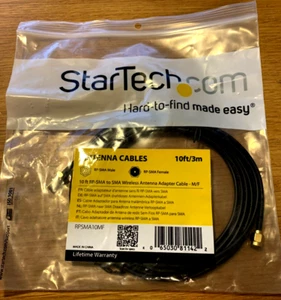 STARTECH RPSMA10MF 10FT RP-SMA TO SMA ANTENNA ADAPTER CABLE Free Shipping - Picture 1 of 5