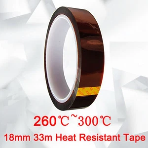 18mm 33m Heat Resistant Tape High Temperature Resisting Polyimide Kapton Tape AU - Picture 1 of 3