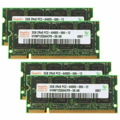 Hynix 8GB 4X 2GB 2 GB DDR2 800MHz PC2-6400S 200PIN SO-DIMM Laptop RAM Memory 8 G - Image 1 of 4