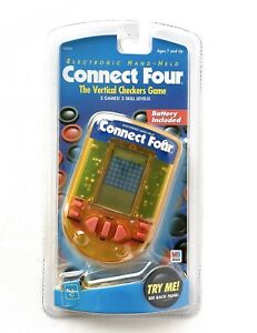 NEW, SEALED! Electronic Handheld CONNECT FOUR Vertical Checkers Game Hasbro NOS