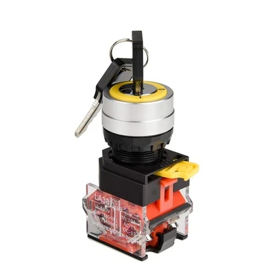 APIELE 22mm Key Switch 440V 10A 1NO1NC Maintained (2 Position, Latching) - Image 1 of 4