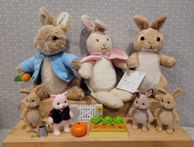 Peter Mrs. Rabbit Benjamin Bunny Pig Gund Ty Plush Toy Garden Figure Lot - Image 1 of 4