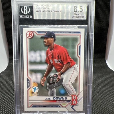 Jeter Downs Rookie RC 2021 Bowman 1st Edition #BFE-107 BGS 8.5 - Image 1 of 2