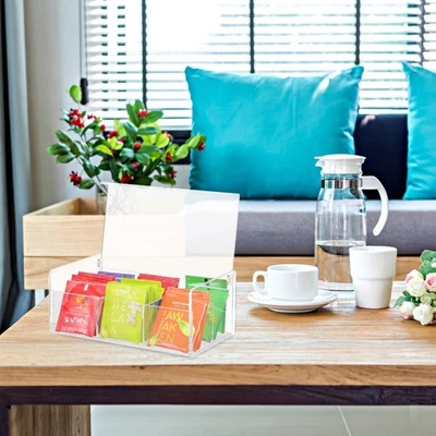 1-tlg. Teebeutelhalter Zuckersackbox Aufbewahrungsbox 6 Fächer Aufbewahrungsbox - Bild 1 von 4