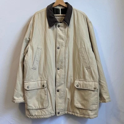 RUFF HEWN Vintage Canvas Tan Khaki Utility Jacket Coat  Size XL  - Image 1 of 4