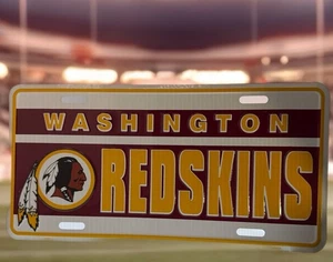 "Placa de metal vintage de los Washington Redskins fútbol americano coleccionable 12""x6""" - Imagen 1 de 22