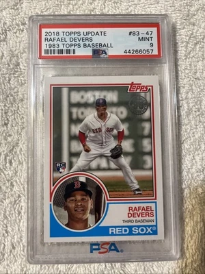 2018 Topps Update Series - 1983 Topps Design Rafael Devers #83-47 (RC) PSA 9 - Image 1 of 3
