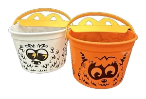2024 McDonald's Orange & White Halloween Happy Meal Buckets (2) - Picture 1 of 9