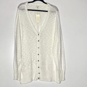 Cardigan donna Sonoma nuovo scollo a V maglia bottoni davanti taglia 2X - Foto 1 di 9