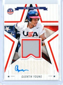 Camiseta deportiva Panini 2025 USA Stars & Stripes Quentin Young autógrafo radiocontrol novato - Imagen 1 de 2
