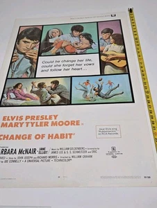ELVIS PRESLEY Change of Habit 1969 US OG One Sheet MOVIE POSTER Mary Tyler Moore - Picture 1 of 15