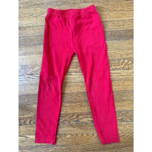 Hanna Andersson Girls' Red Leggings Size 6-7 - Picture 1 of 4