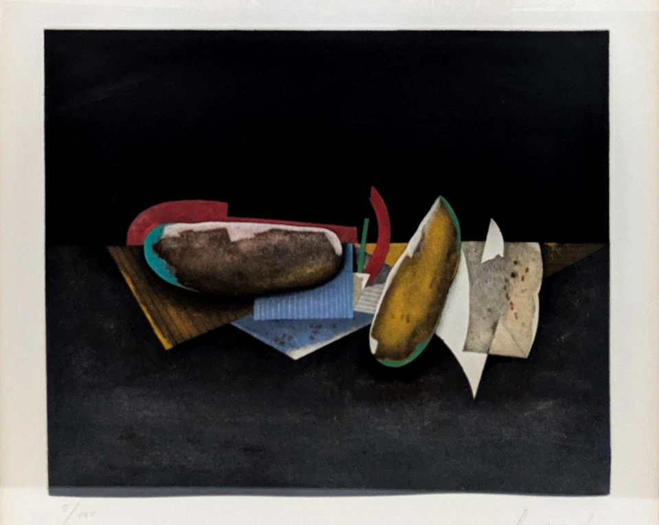 KARL KORAB *1937 Farbradierung SIGNIERT dat. 1987 NUMMERIERT abstrakt STILLLEBEN - Bild 1 von 4