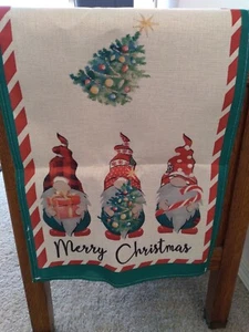 Christmas Table Runner, Gnomes With Holiday Gifts, 72"×13", Adorable! - Picture 1 of 2