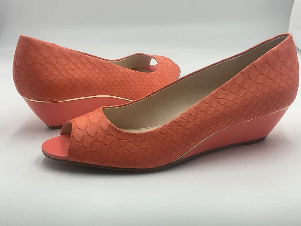 Mujer Alfani Step N Flex Alf Coral Texturizado Tacones de Cuña Talla 9 M Foto 1 de 4