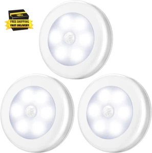 Upgraded 3.15” Motion Sensor Light Indoor, Cordless Battery Powered Stick on LED - Picture 1 of 8