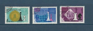 th1 Russie lot de 3 timbres échecs 1963 oblitéré - Photo 1/1