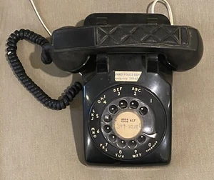 Vintage Pre-Bell Atlantic (dates to Pre 1984) Black Rotary Dial Desk Phone - Picture 1 of 10
