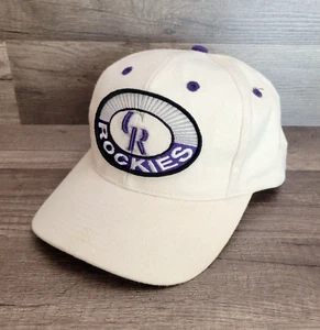 Vintage seltene Drew Pearson Colorado Rockies weiß Druckknopflasche Mustermütze Kappe Unisex Erwachsene - Bild 1 von 10