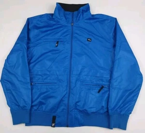 Vintage Y2k Lifted Research Group Lrg Blue Zip Mesh Lined Windbreaker Jacket - Picture 1 of 10