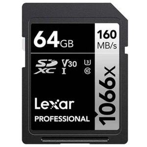 Lexar Professional 1066x SDXC UHS-I Card 64GB LSD1066064G-BNNNG - Picture 1 of 3
