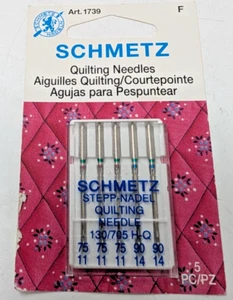 Schmetz Quilting Needle, 5 ct, size 75/11 & 90/14 #1739 - Picture 1 of 2