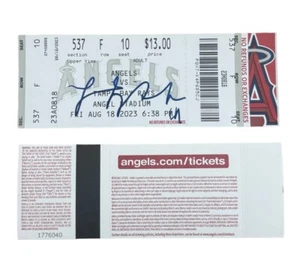 Logan O’Hoppe Signed Autographed 2023 Rookie Season Full Ticket Stub LA Angels   - Picture 1 of 1