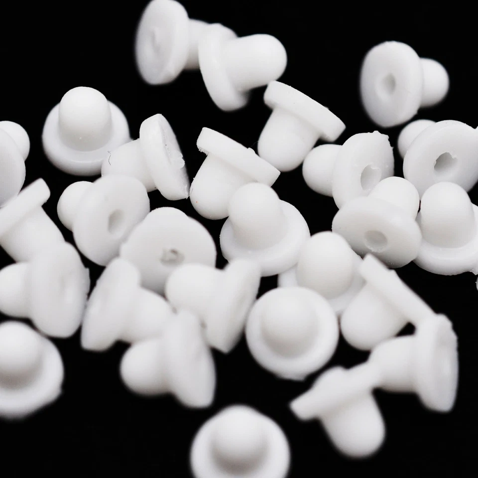 24 / 50 / 100 White Comfort Pads 6mm Clip-on Earrings Finding Rubber Back