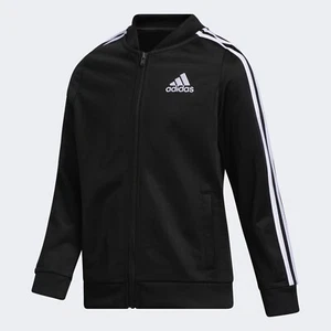 Adidas TRICOT BOMBER JACKET LIGHTWEIGHT BOMBER JACKET FOR BOYS SIZE LARGE BLACK - Picture 1 of 6