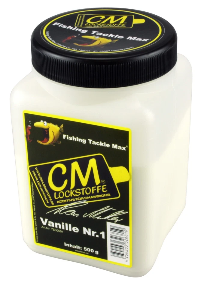 CM Vanille Nr.1 Lockstoff Pulver 500 gr Dose Fishing Tackle Max  Müller - Bild 1 von 1
